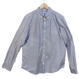 GAP Mens Striped Button Down Shirt Long Sleeve Casual Business Size L